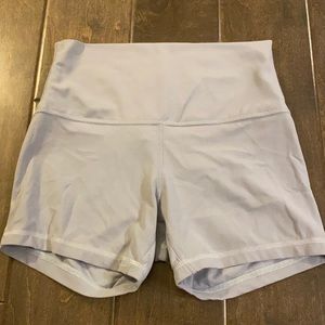 Light Blue Lululemon Align Biker shorts